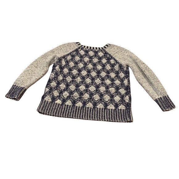 Banana Republic Women’s Blue White Argyle Sweater Sz S - Picture 1 of 5